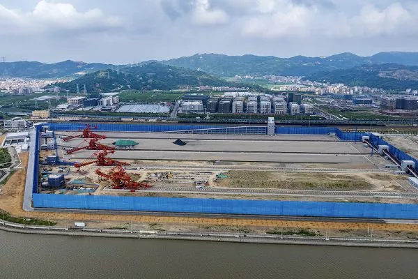 Projekt Yueqing Bay Wharf v meste Wenzhou, provincia Zhejiang